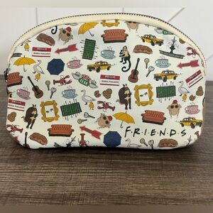 NWOT Freshly Picked FRIENDS 🦞⛲️ Cosmetics Pouch with Colorful Icons